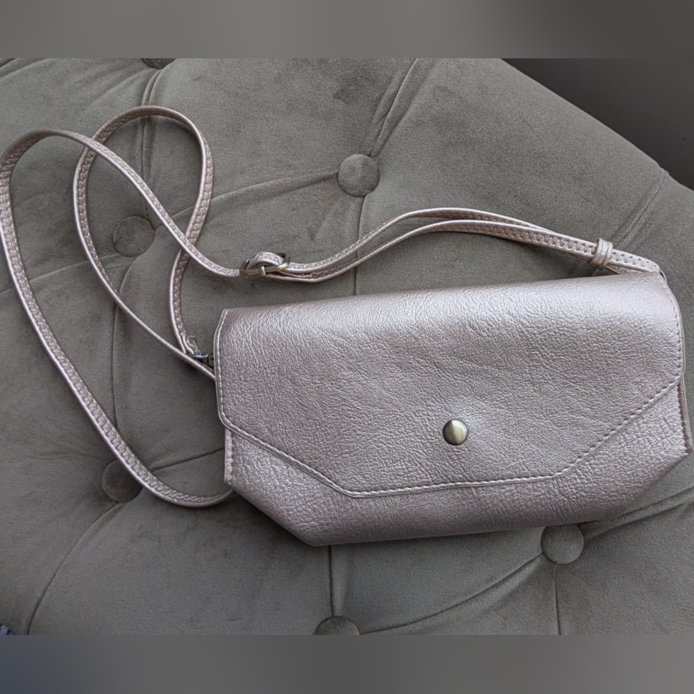 Anthropologie Gold Metallic Crossbody/Clutch Bag